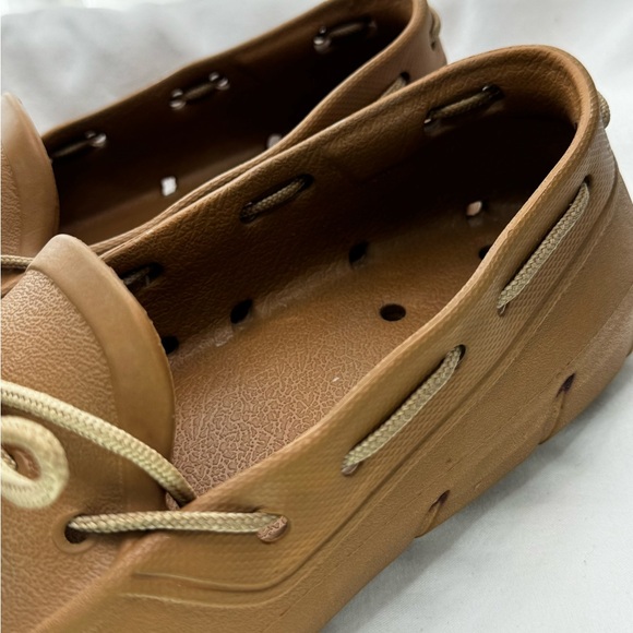 TUCKET Men Classic Loafer Deck Shoes Cognac Vanilla Boat Shoes Slip Resistant - Picture 7 of 10